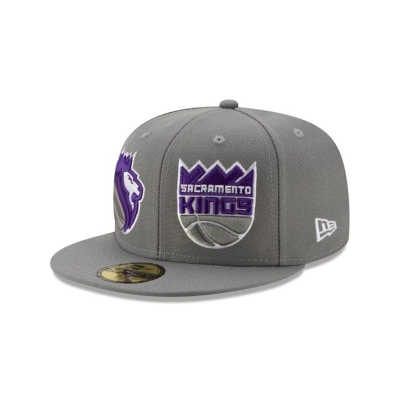 Sacramento Kings Gorra | New Era NBA Double Hit 59fifty Fitted Cap Mexico - Grises